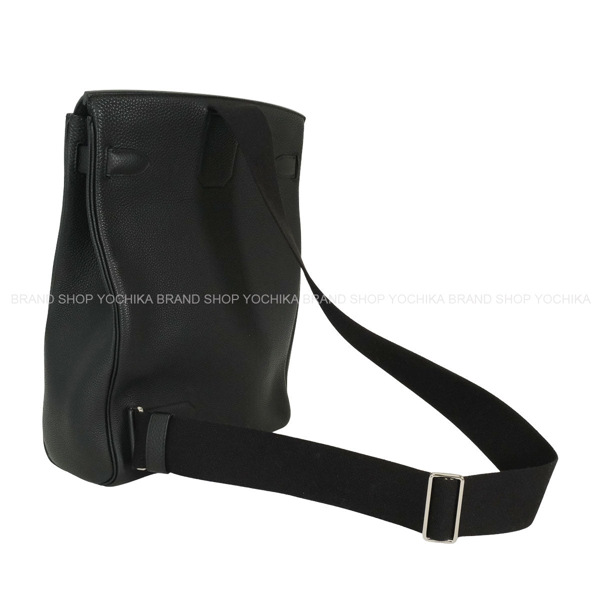 [Pre-loved] HERMES Shoulder bag Hac a Dos GM Noir (Black) Veau Togo Silver HW Stamp W[LIKE NEW][Authentic]