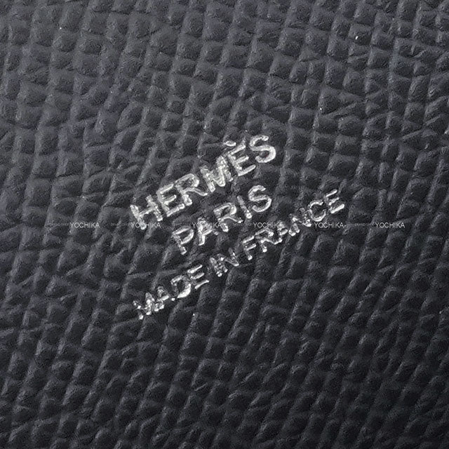 HERMES long wallet Hermesnap To Go Ardoise Veau Epsom Silver HW Stamp K[BRAND NEW][Authentic]