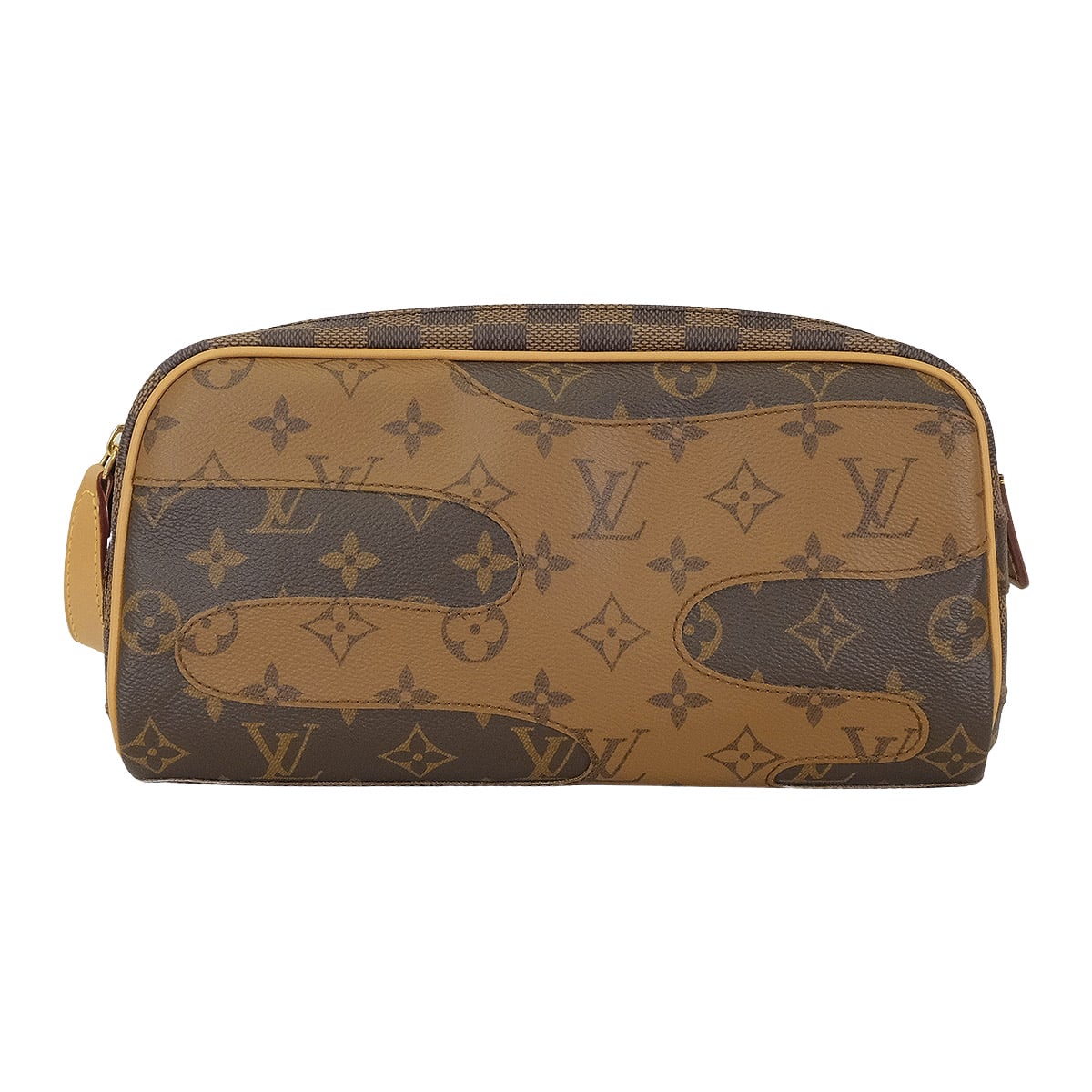 LOUIS VUITTON Pouch LV×NIGO トラベルポーチ Popp Kit Canvas Monogram landscape Gold HW M26114[BRAND NEW][Authentic]