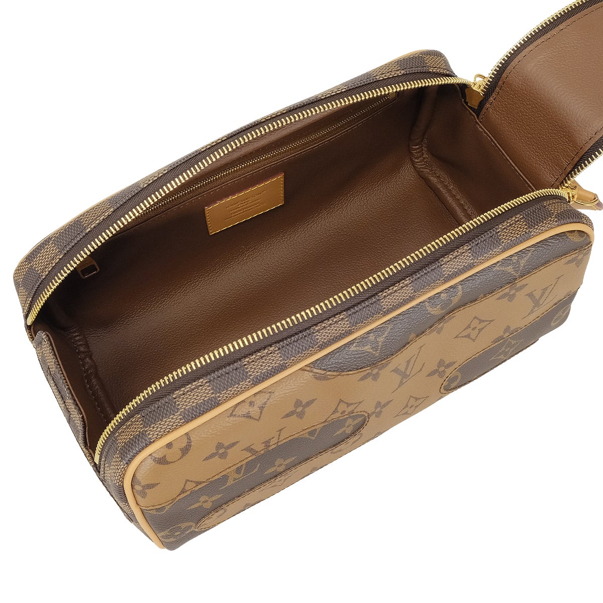 LOUIS VUITTON Pouch LV×NIGO トラベルポーチ Popp Kit Canvas Monogram landscape Gold HW M26114[BRAND NEW][Authentic]