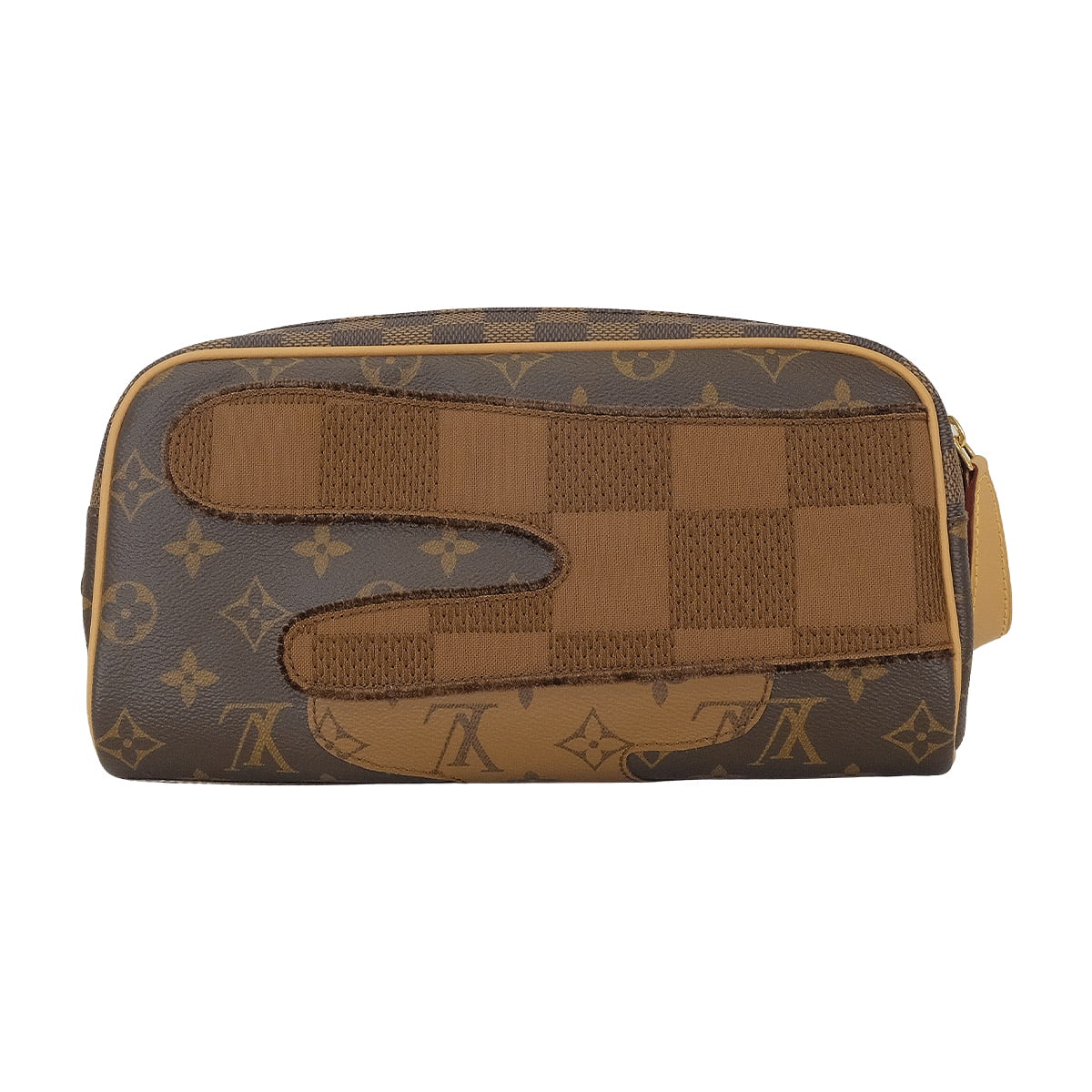 LOUIS VUITTON Pouch LV×NIGO トラベルポーチ Popp Kit Canvas Monogram landscape Gold HW M26114[BRAND NEW][Authentic]