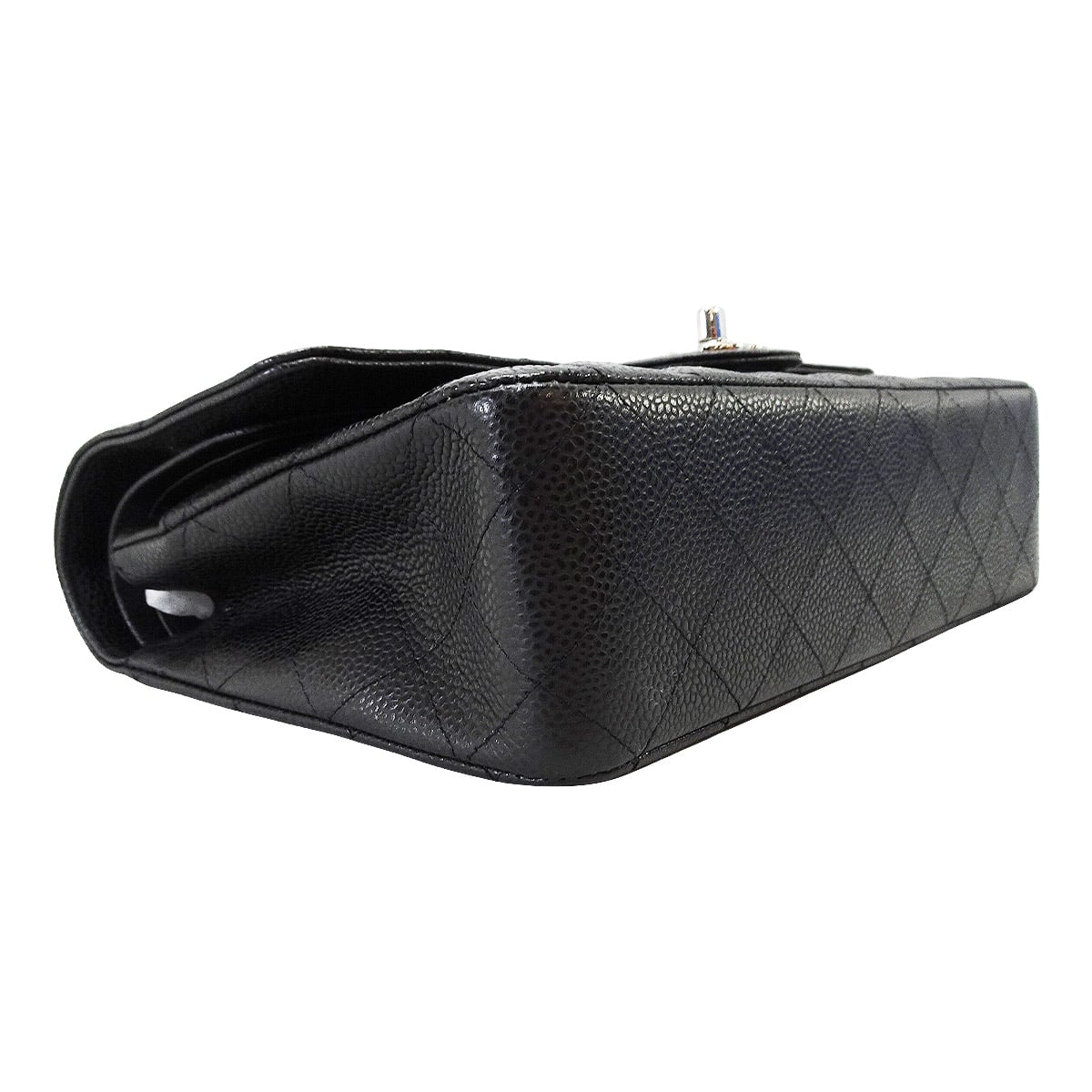 [Pre-loved] CHANEL Shoulder bag Matelasse 25 W flap Chain Noir (Black) Graind Calf(Caviarskin) Silver HW A01112[LIKE NEW][Authentic]