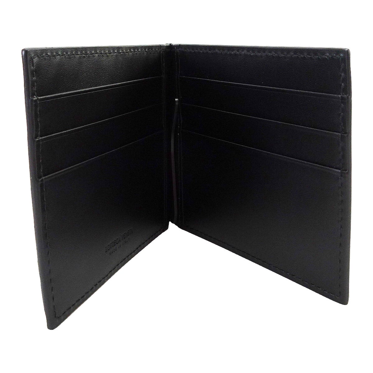 BOTTEGAVENETA Bi-fold wallet money clip intrecciato Noir (Black) Smooth Calf Mat Black HW 123180V47W18966[EXCELLENT][Authentic]