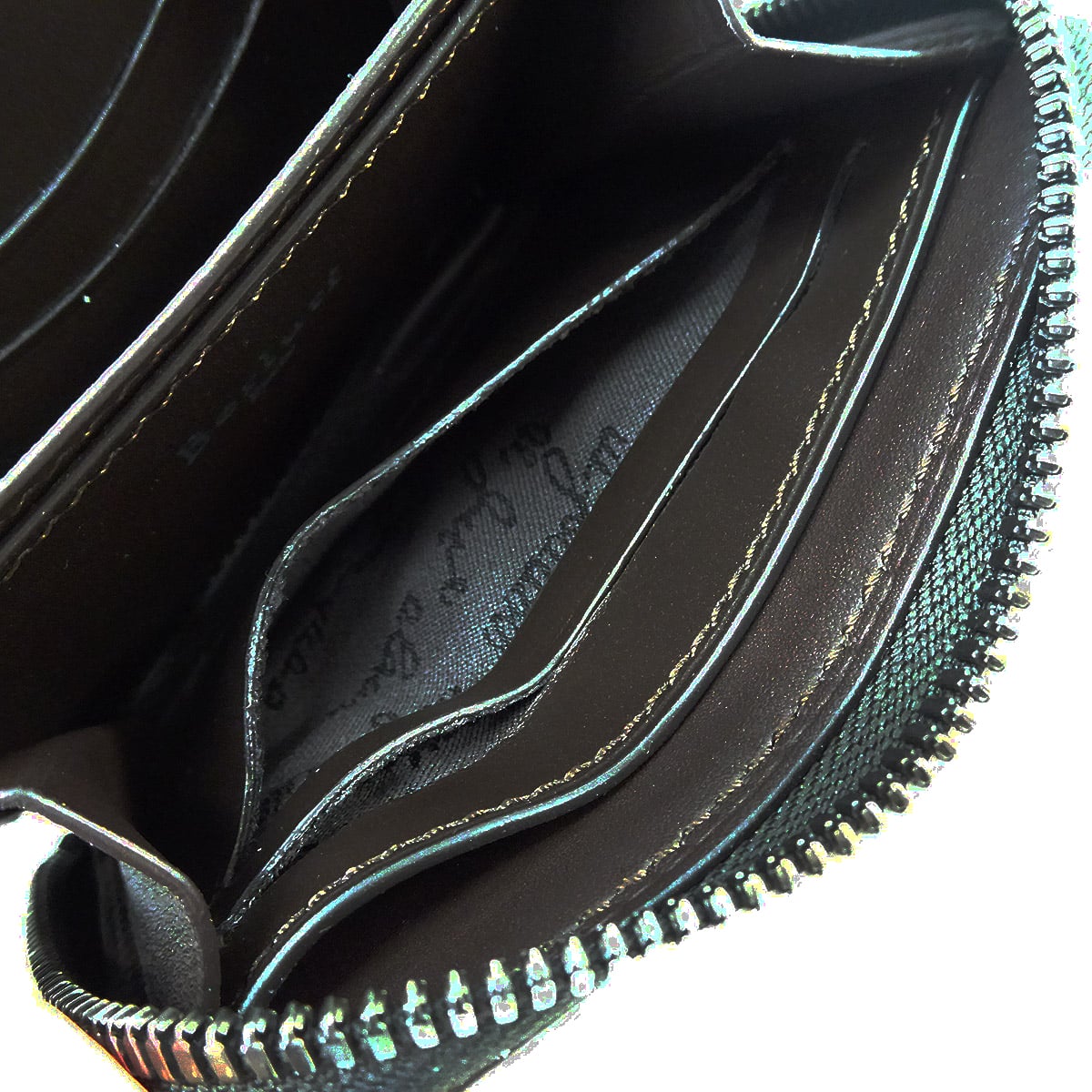 [Pre-loved] Berluti change purse Wapa Money Purse CalligraphyNavy Blue/Silver Patina Venezia calf leather[LIKE NEW][Authentic]
