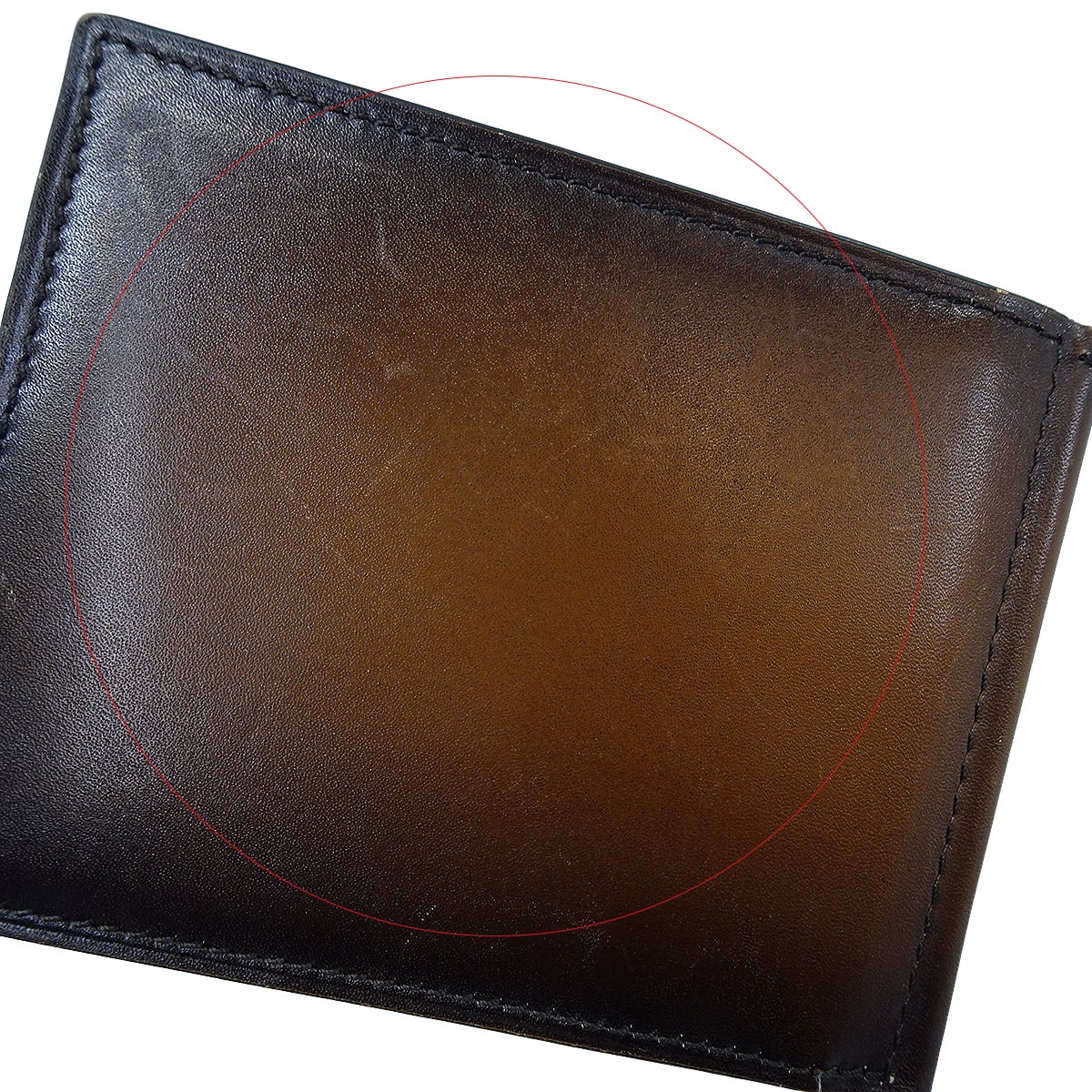 [Pre-loved] Berluti Bi-fold wallet Figure Compact Wallet Calligraphy Money ClipCacao Intenso Venezia calf leather 308102[LIKE NEW][Authentic]