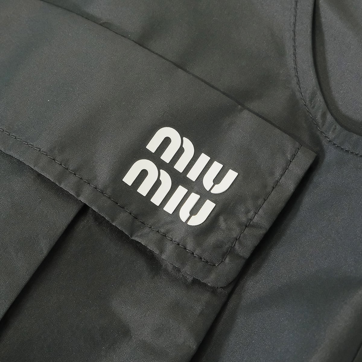 Miu Miu One‐piece dress Mini Dress Technical Fabric Noir (Black) Polyester #38 MF5279[EXCELLENT][Authentic]