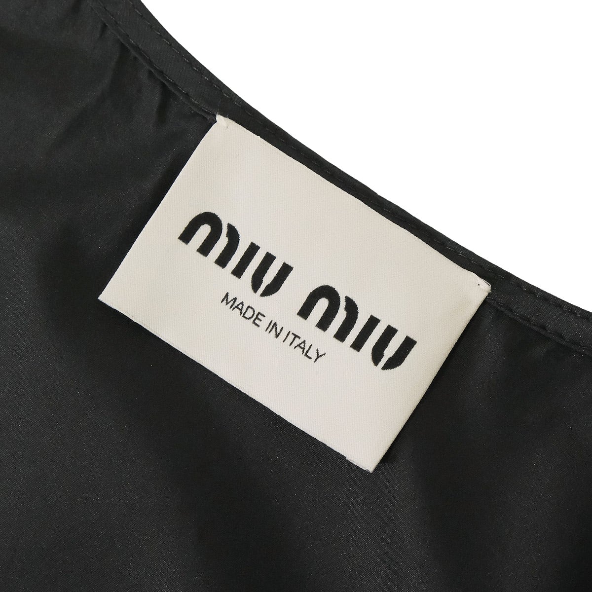 Miu Miu One‐piece dress Mini Dress Technical Fabric Noir (Black) Polyester #38 MF5279[EXCELLENT][Authentic]
