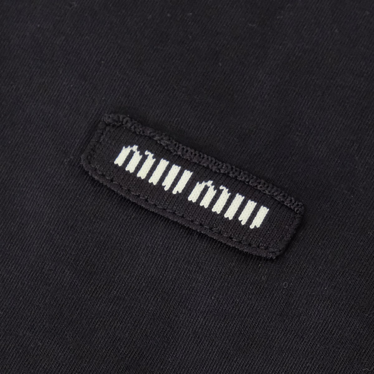 Miu Miu Layered Jersey T-Shirts 3set Noir (Black)/Grey Cotton #S MJE15[EXCELLENT][Authentic]