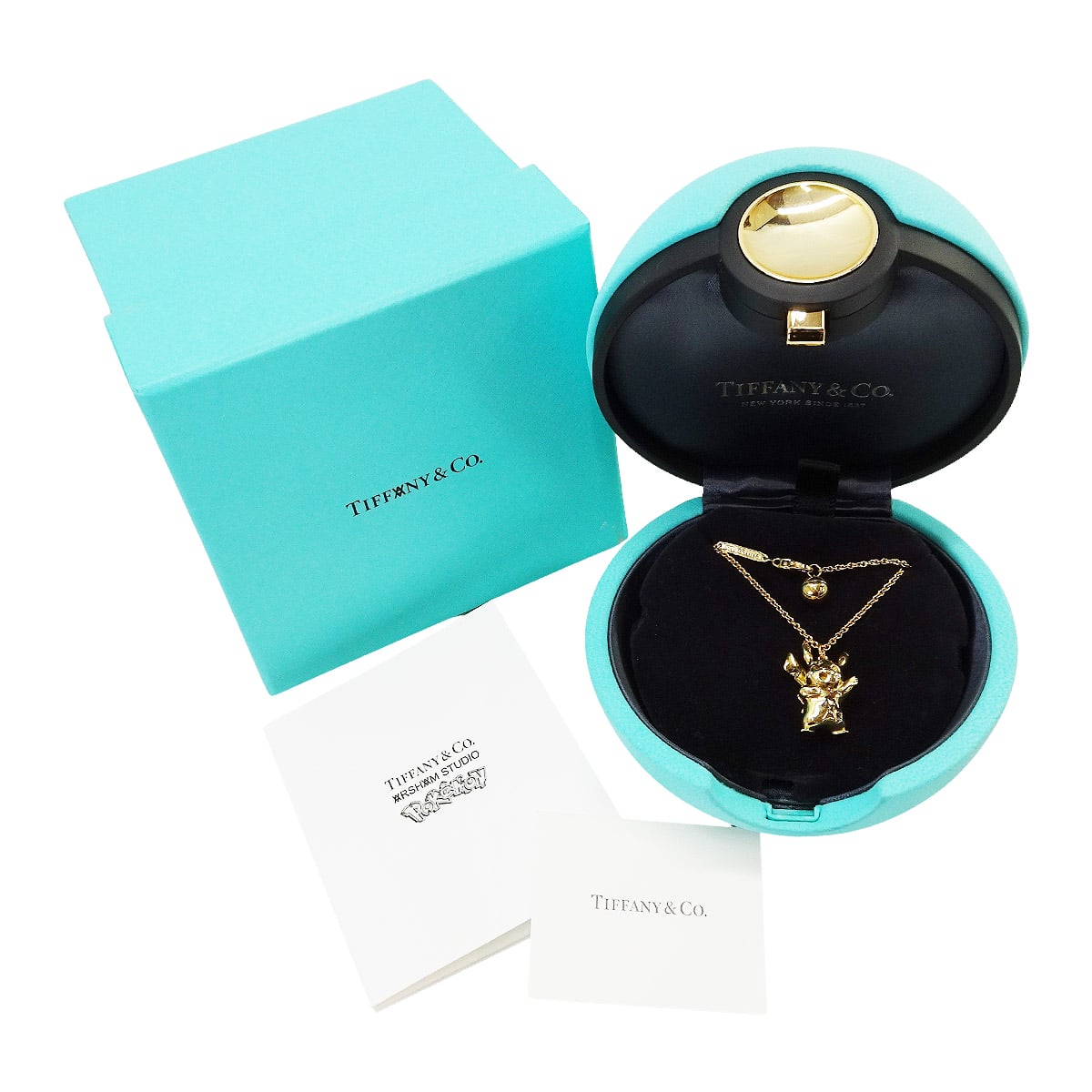[Pre-loved] TIFFANY&Co. necklace Daniel Arsham Pendant PikachuGold K18/Diamond[LIKE NEW][Authentic]