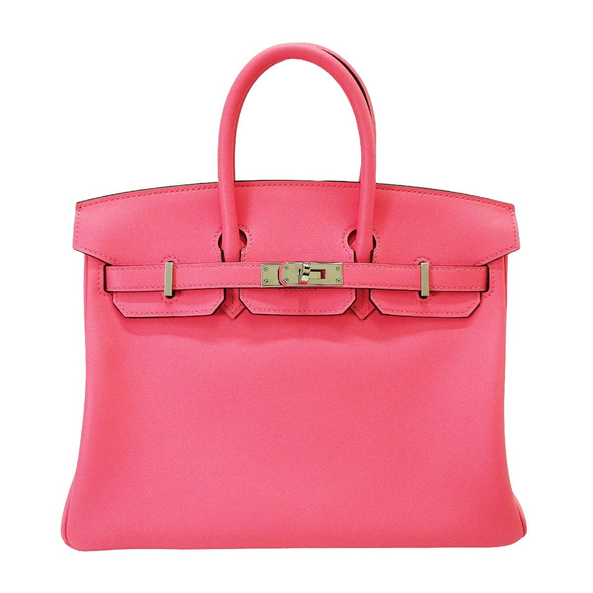 [Pre-loved] HERMES Handbag Birkin25 Rose Azalee Veau Swift Silver HW Stamp C[LIKE NEW][Authentic]