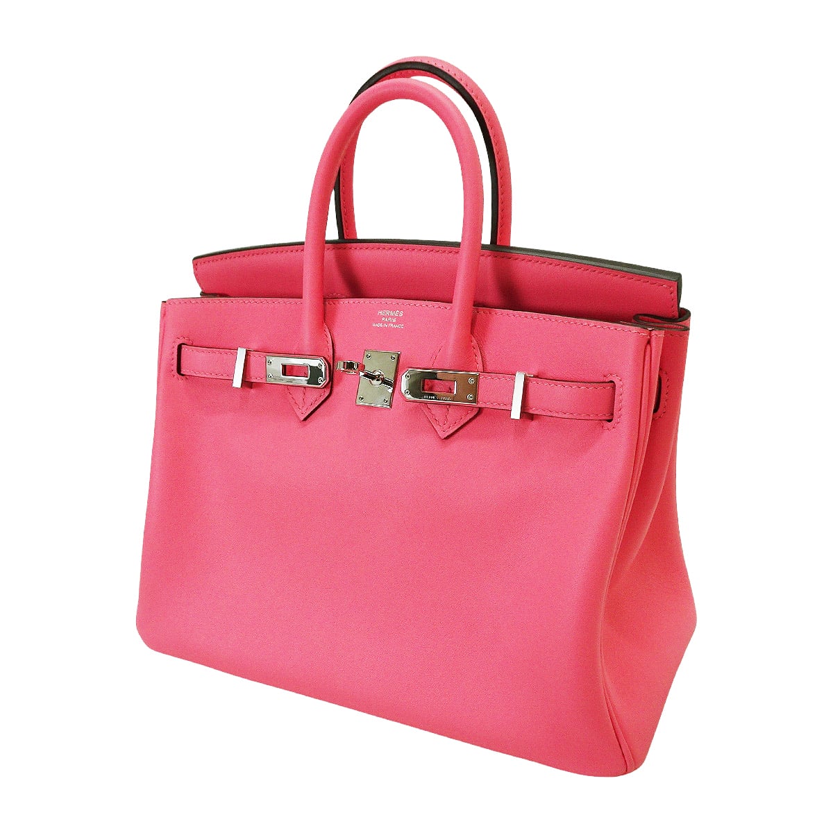 [Pre-loved] HERMES Handbag Birkin25 Rose Azalee Veau Swift Silver HW Stamp C[LIKE NEW][Authentic]