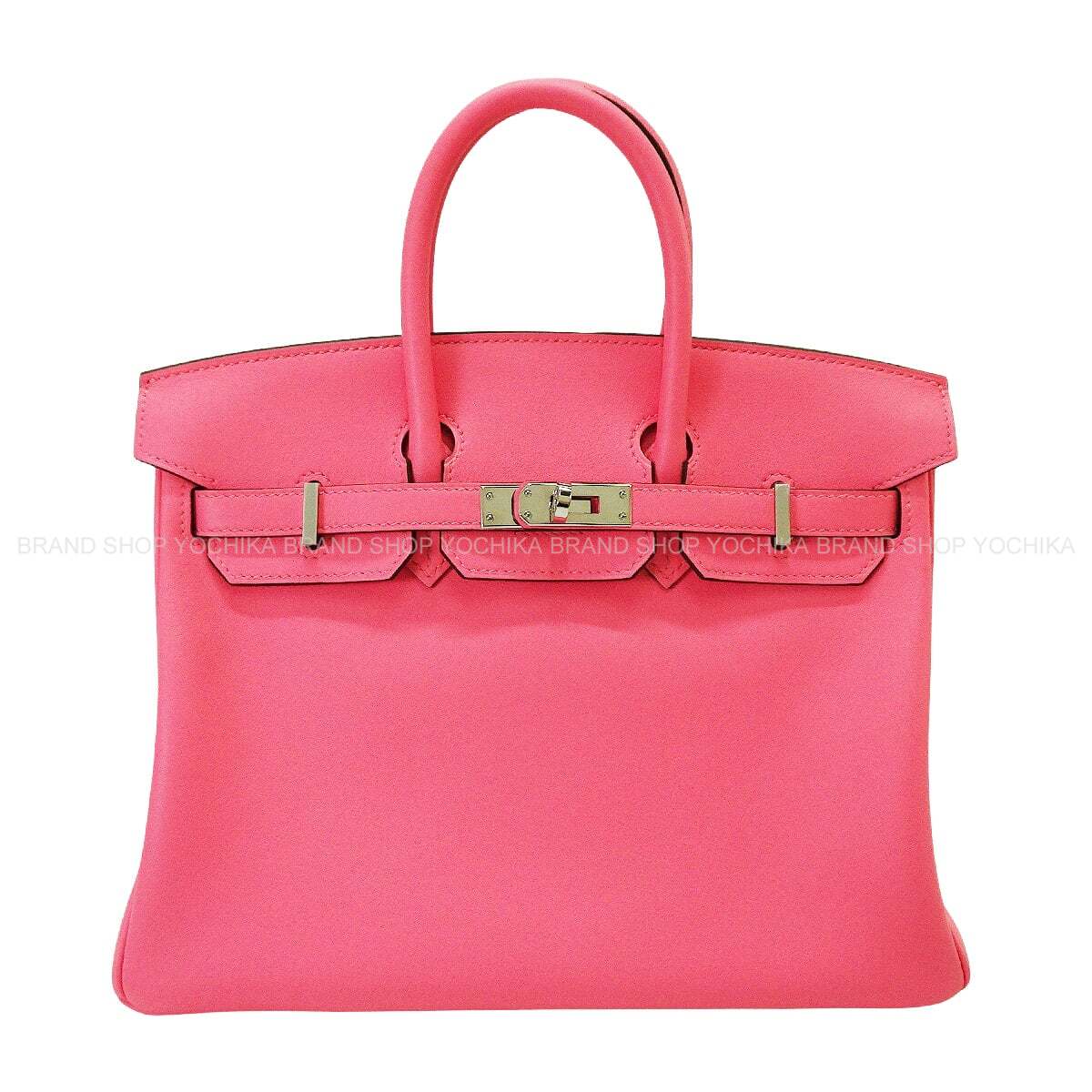 [Pre-loved] HERMES Handbag Birkin25 Rose Azalee Veau Swift Silver HW Stamp C[LIKE NEW][Authentic]