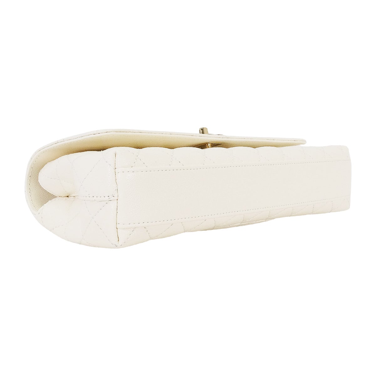 2026 SS Pre-Collection New CHANEL Shoulder bag Maxi Top Handle Flap Blanc (White) Graind Calf(Caviarskin) Champagne Gold HW AS6091[BRAND NEW][Authentic]