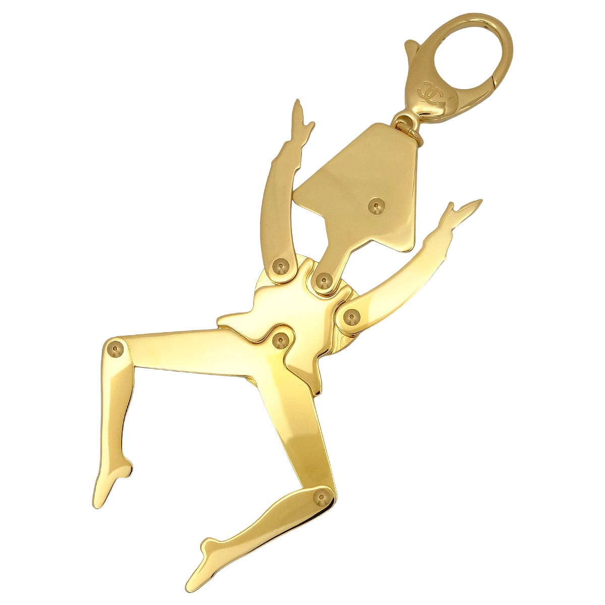 2026SS Christmas Limited New CHANEL key ring Mademoiselle Camelia Clown Motif Noir (Black)/Blanc (White)/Red Gold HW ABH058[ALMOST NEW][Authentic]