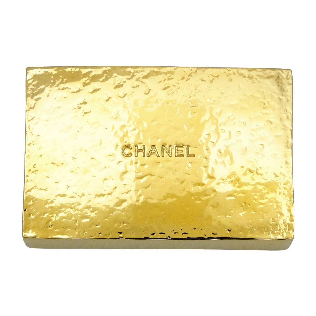 G26C 2025 HolidayGifts CHANEL Small Jewelry Case Pearl AIMER POUR VIVRE Gold Brass Gold HW[BRAND NEW][Authentic]