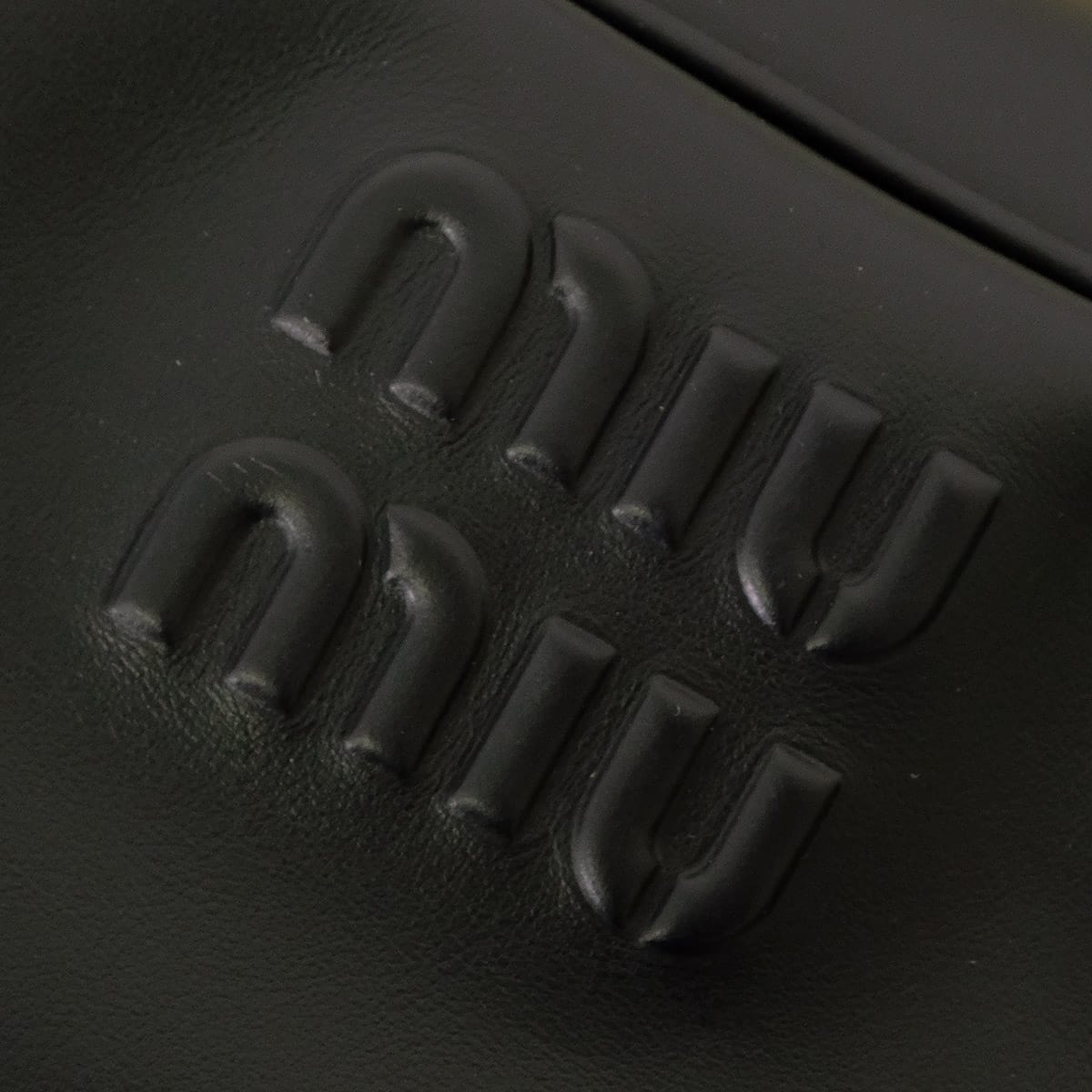 Miu Miu Handbag Beau Leather Small Noir (Black) Leather Gold HW 5BB173_2CRW_F0002_V_OTM[ALMOST NEW][Authentic]