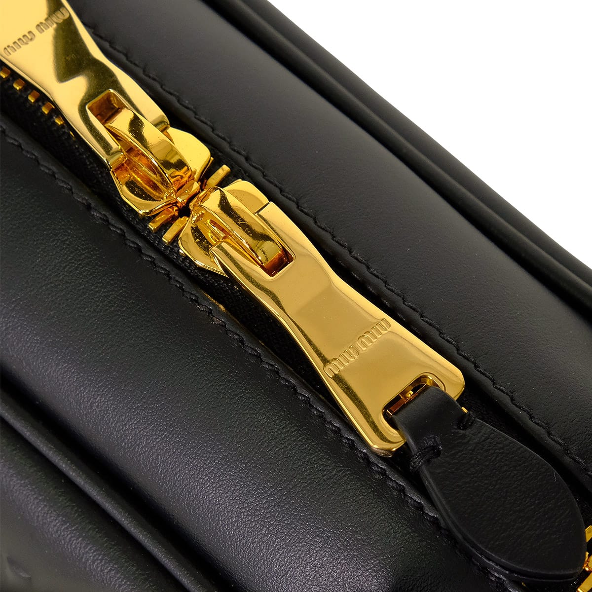Miu Miu Handbag Beau Leather Small Noir (Black) Leather Gold HW 5BB173_2CRW_F0002_V_OTM[ALMOST NEW][Authentic]