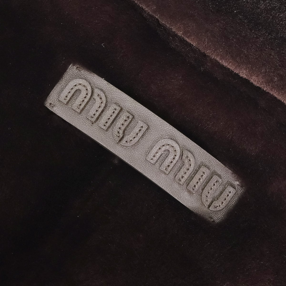Miu Miu Blouson Shearling Knit JacketCoffee Wool/Cashmere/Polyester #38 Silver HW MPV963_177S_F0201_S_000[BRAND NEW][Authentic]