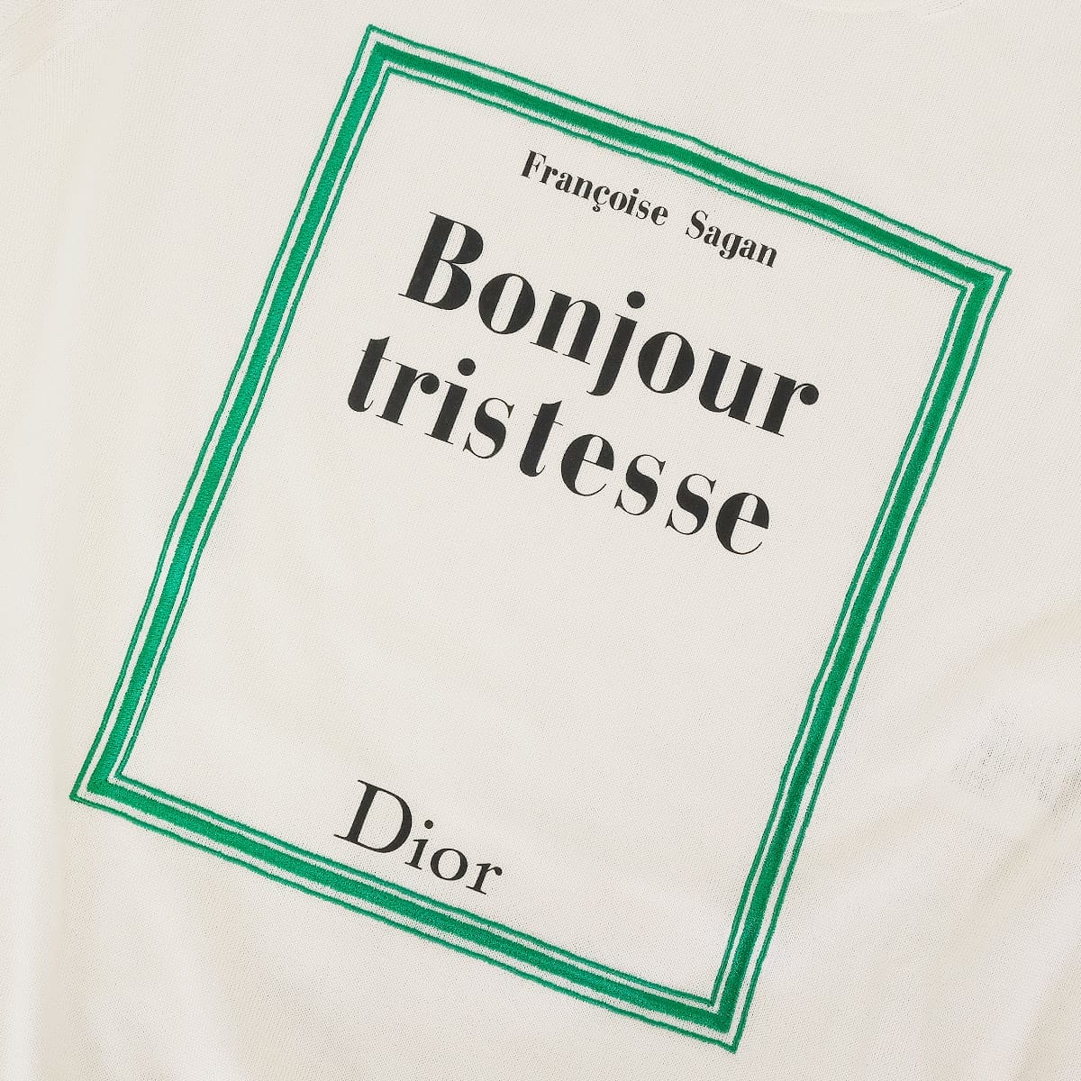 Dior Short sleeve t shirt Ladies Knit Sweater Book Cover Short sleeve Ivory Silk100% #36 624S24B6015_X0100[BRAND NEW][Authentic]