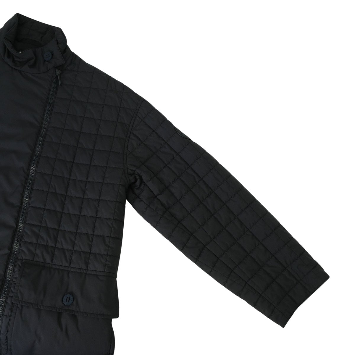 2025AW HERMES Quilted coat with Clou de Selle button Noir (Black) Polyester #38[EXCELLENT][Authentic]
