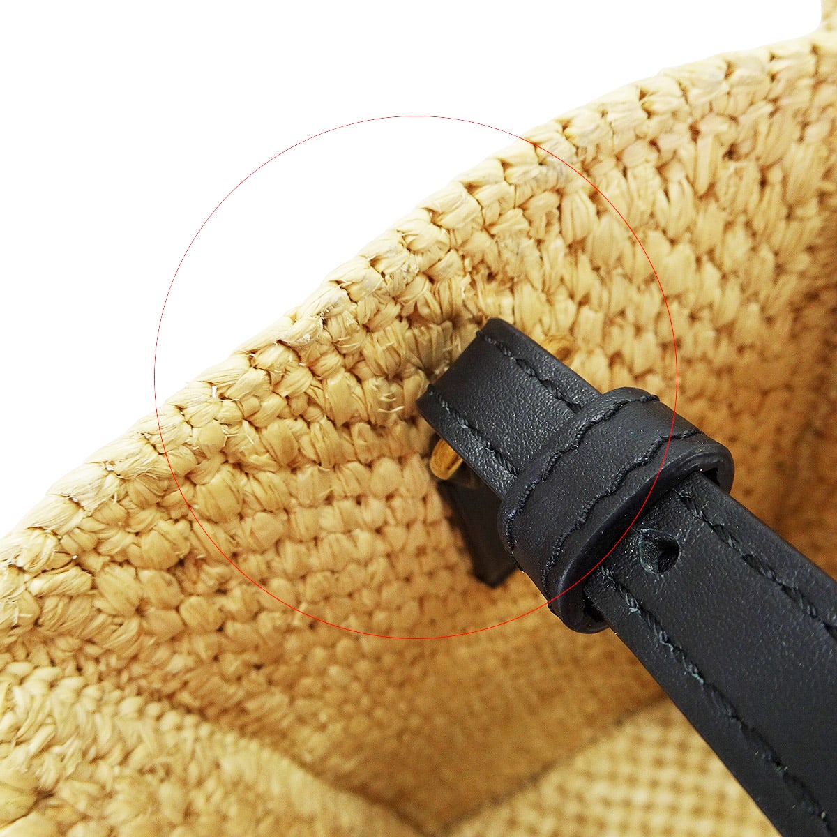 [Pre-loved] LOEWE Shoulder bag Fun Tote Small Frill Naturel Raffia ALF1859X25[LIKE NEW][Authentic]