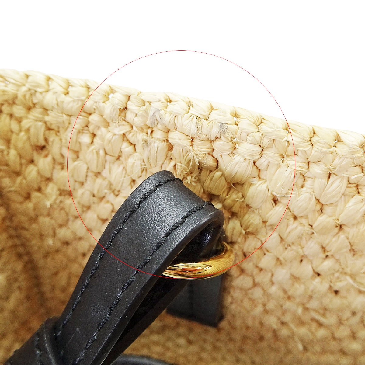 [Pre-loved] LOEWE Shoulder bag Fun Tote Small Frill Naturel Raffia ALF1859X25[LIKE NEW][Authentic]