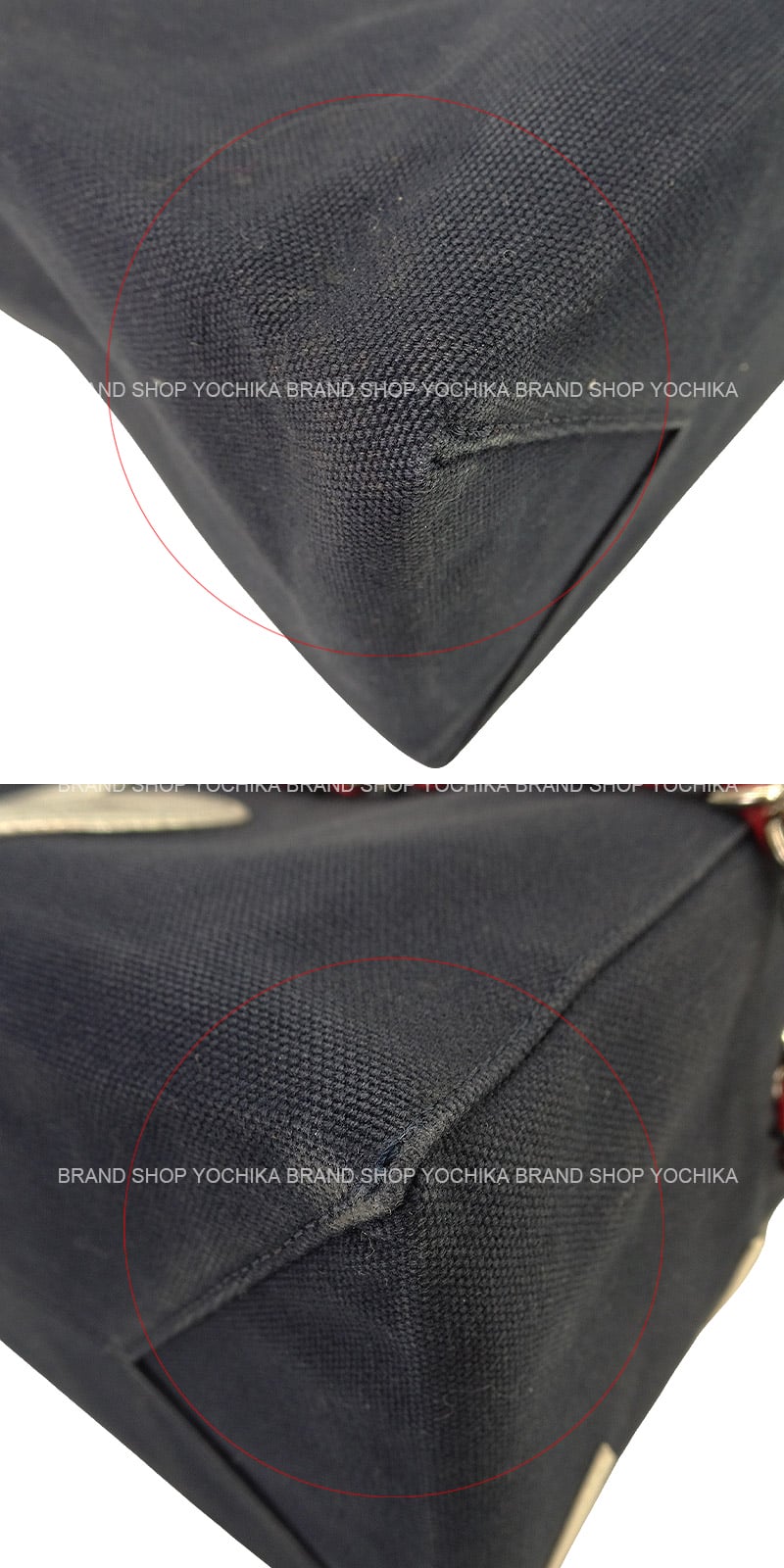 [Pre-loved] CHANEL tote bag No.5 Navy/Silver/Red Canvas/Lambskin Silver HW A18644[USED AB][Authentic]