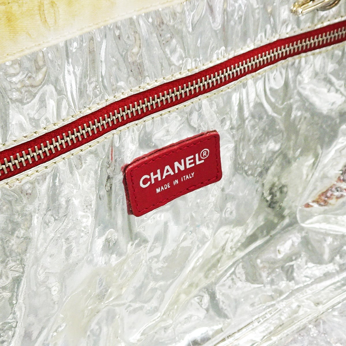 [Pre-loved] CHANEL tote bag No.5 Navy/Silver/Red Canvas/Lambskin Silver HW A18644[USED AB][Authentic]