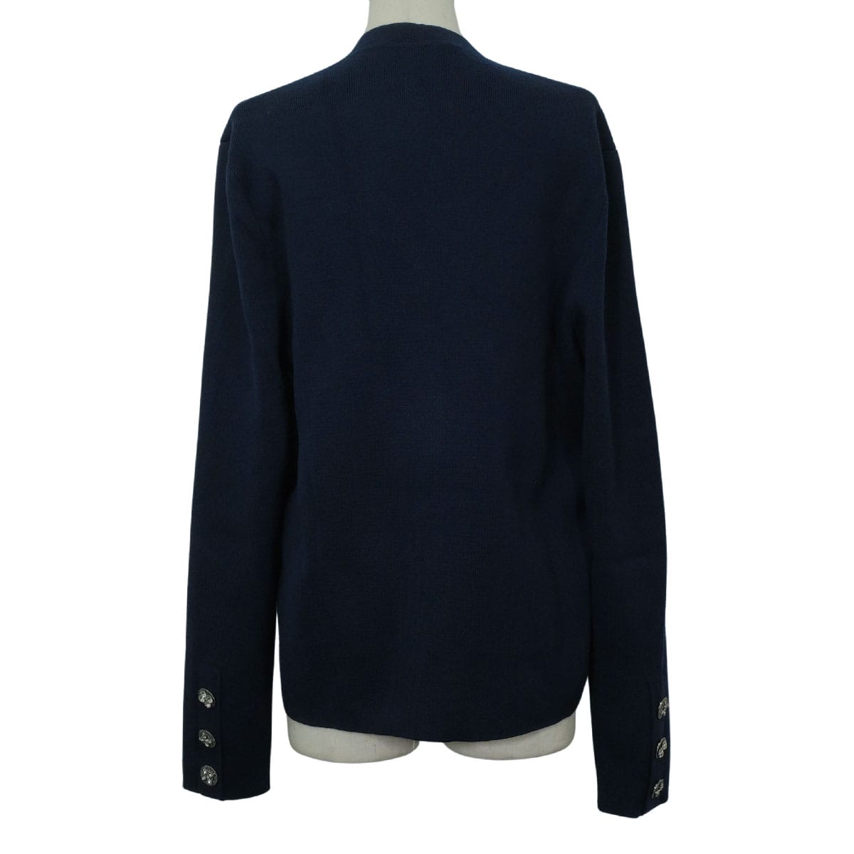 2024SS LOUIS VUITTON Cardigan with Jewel Button Navy Wool #S Silver HW 1AFIUK[EXCELLENT][Authentic]