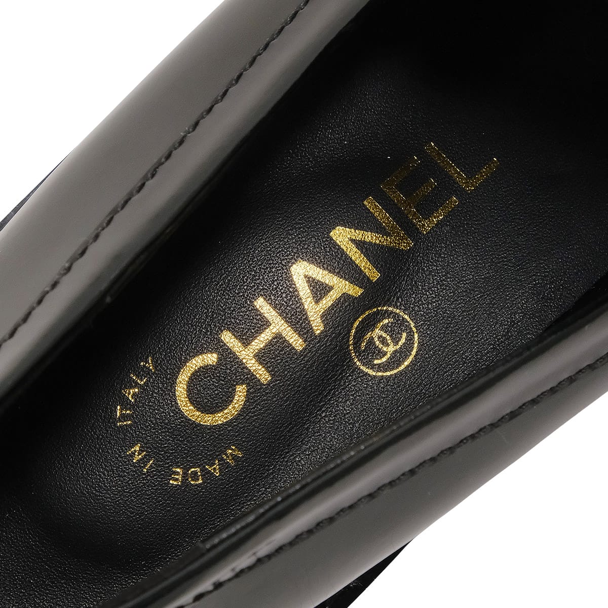 [Pre-loved] CHANEL loafers COCO mark So Black Platform Noir (Black) Calfskin #42[LIKE NEW][Authentic]