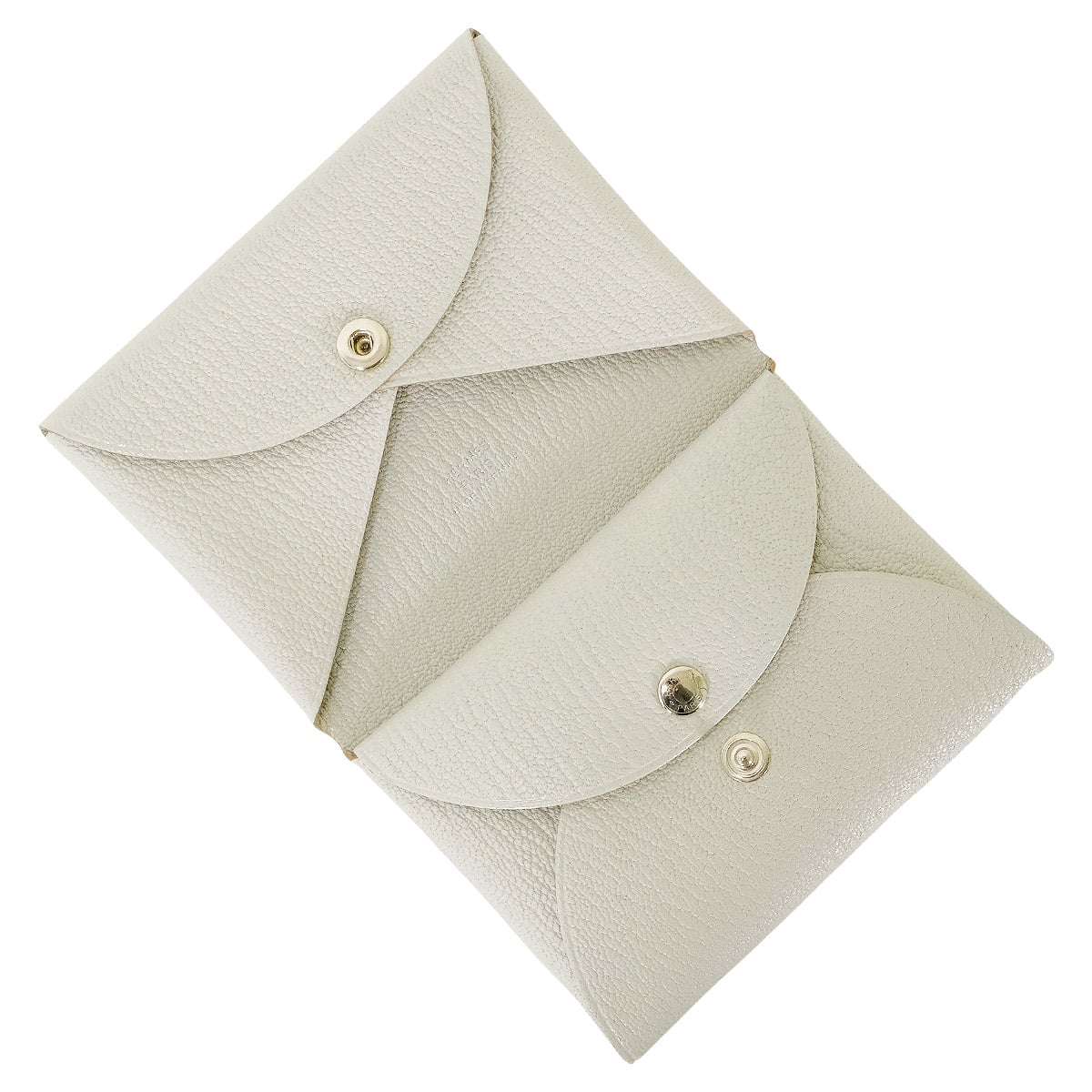 HERMES card holder Calvi Duo Gris Perle Chevre Mysore Silver HW Stamp K[BRAND NEW][Authentic]