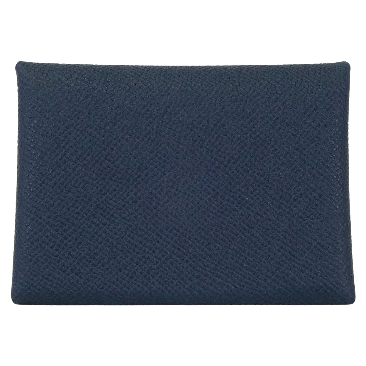HERMES card holder Calvi Duo Bleu Abysse Veau Epsom Silver HW Stamp K[BRAND NEW][Authentic]