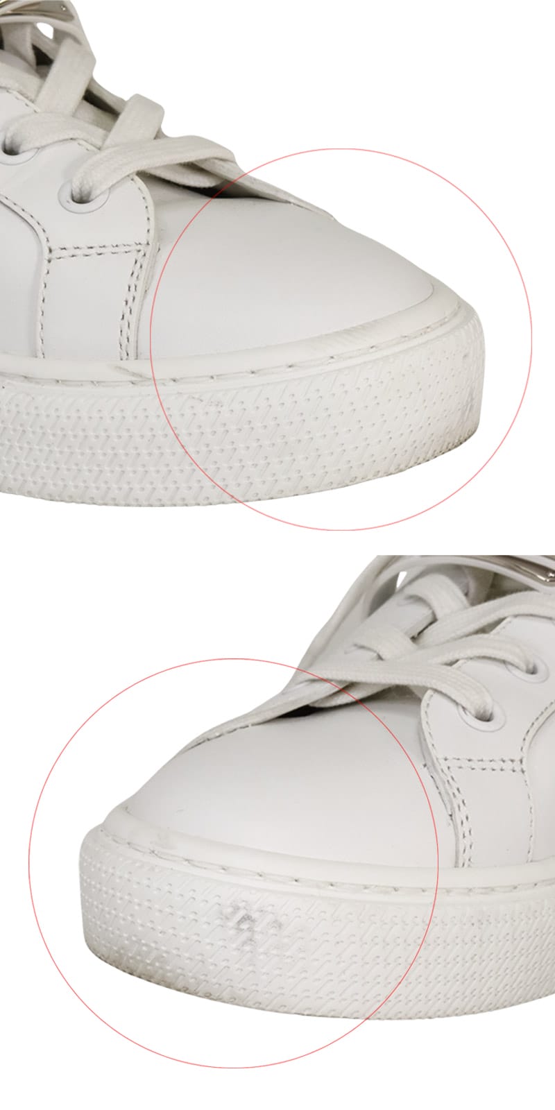 [Pre-loved] HERMES sneakers Day Blanc (White) Calfskin #37 Silver HW[LIKE NEW][Authentic]