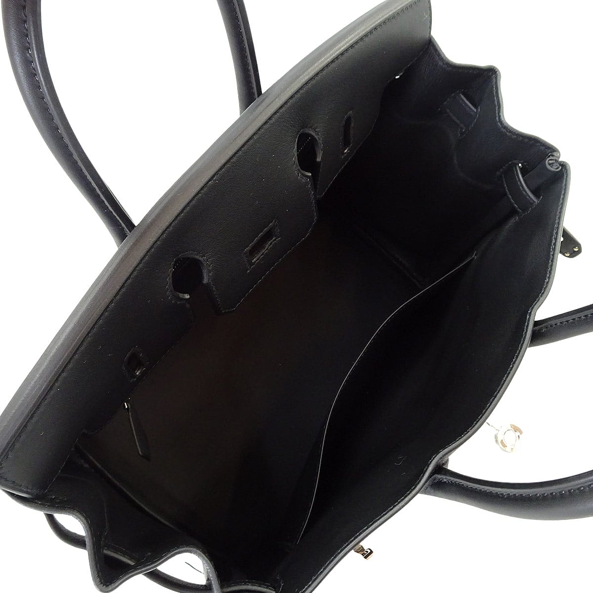 HERMES Handbag Birkin25 Noir (Black) Veau Swift/Toile H Silver HW Stamp K[BRAND NEW][Authentic]