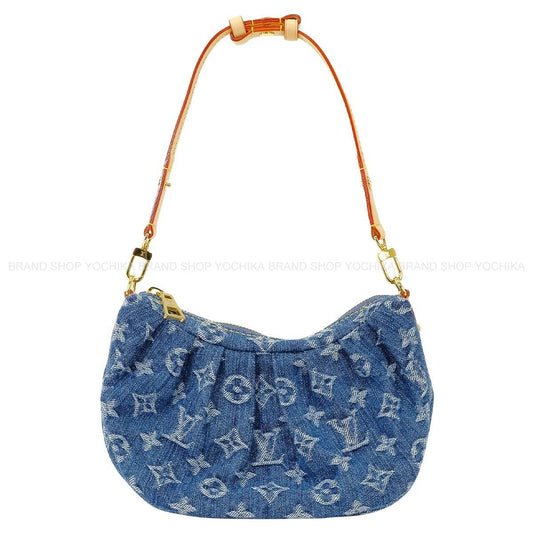 2025SS limited LOUIS VUITTON Shoulder bag Pochette Valet Blue Monogram Denim Champagne Gold HW M13571[EXCELLENT][Authentic]