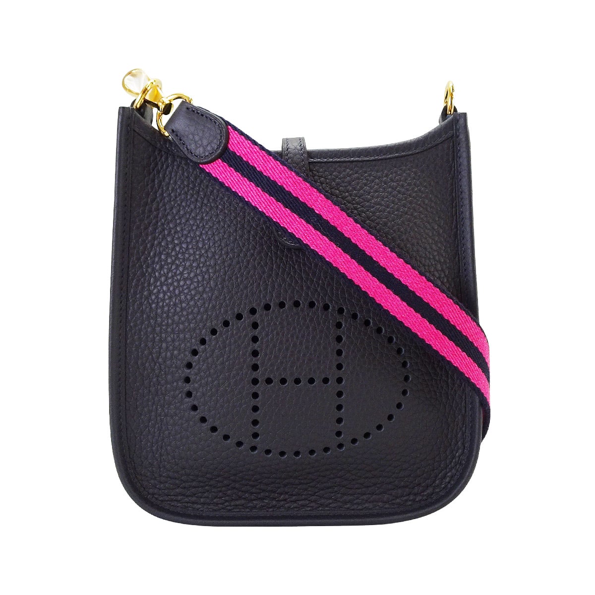 HERMES Shoulder bag Evelyne 16 TPM Amazon Caban/Rose Shocking/Blue Indigo Taurillon Clemence Gold HW Stamp K[BRAND NEW][Authentic]