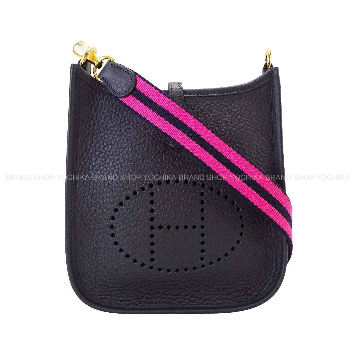 HERMES Shoulder bag Evelyne 16 TPM Amazon Caban/Rose Shocking/Blue Indigo Taurillon Clemence Gold HW Stamp K[BRAND NEW][Authentic]