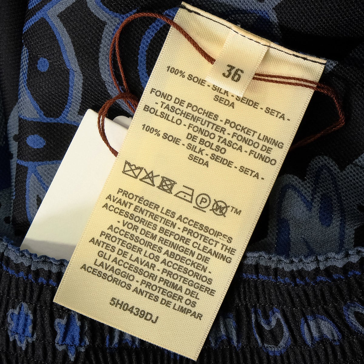 2026SS HERMES Pants Short Candy Libris Bandana Print Noir (Black)Reglisse Silk100% #36 5H0439DJ[BRAND NEW][Authentic]