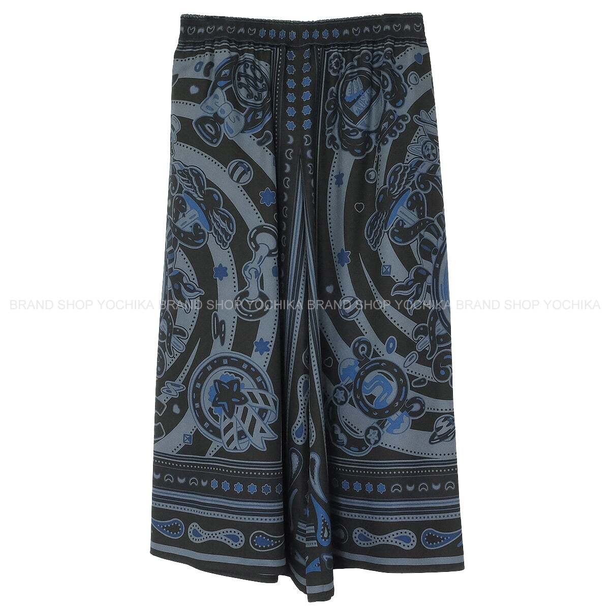 2026SS HERMES Pants Short Candy Libris Bandana Print Noir (Black)Reglisse Silk100% #36 5H0439DJ[BRAND NEW][Authentic]