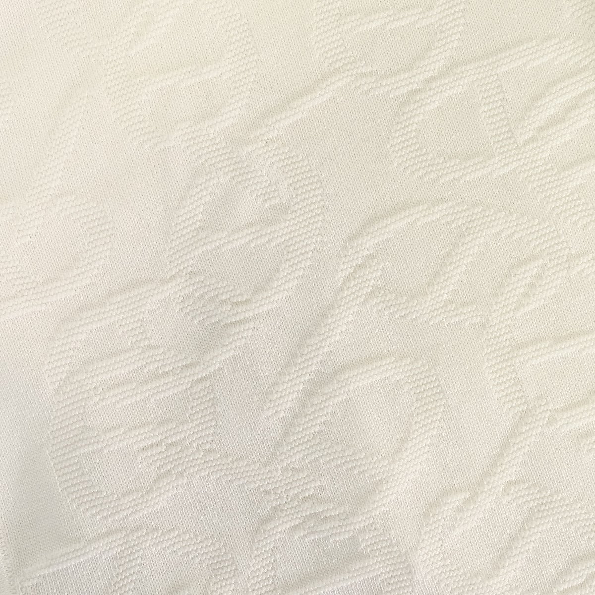 2024SS HERMES Cardigan Knit Chaine D'ancre All-over pattern Blanc (White) Silk/Cotton #36 Silver HW[EXCELLENT][Authentic]