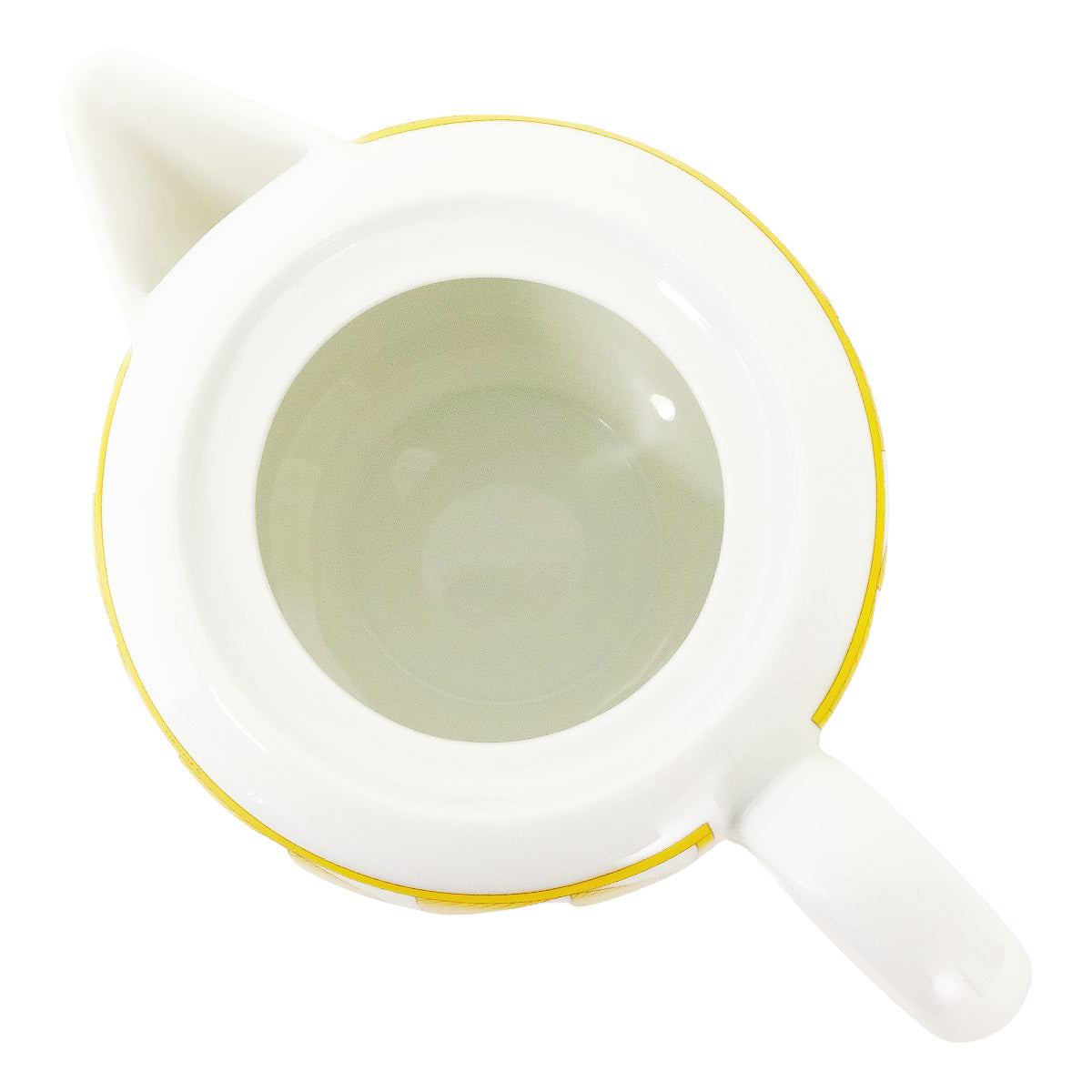 HERMES tableware Soleil de Hermes Teapot 1050ml Jaune/Blanc (White) Porcelain[BRAND NEW][Authentic]