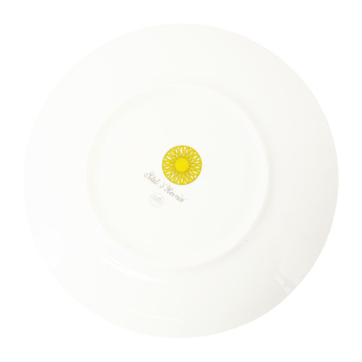 HERMES tableware Soleil de Hermes Dessert Plate Jaune/Blanc (White) Porcelain[BRAND NEW][Authentic]