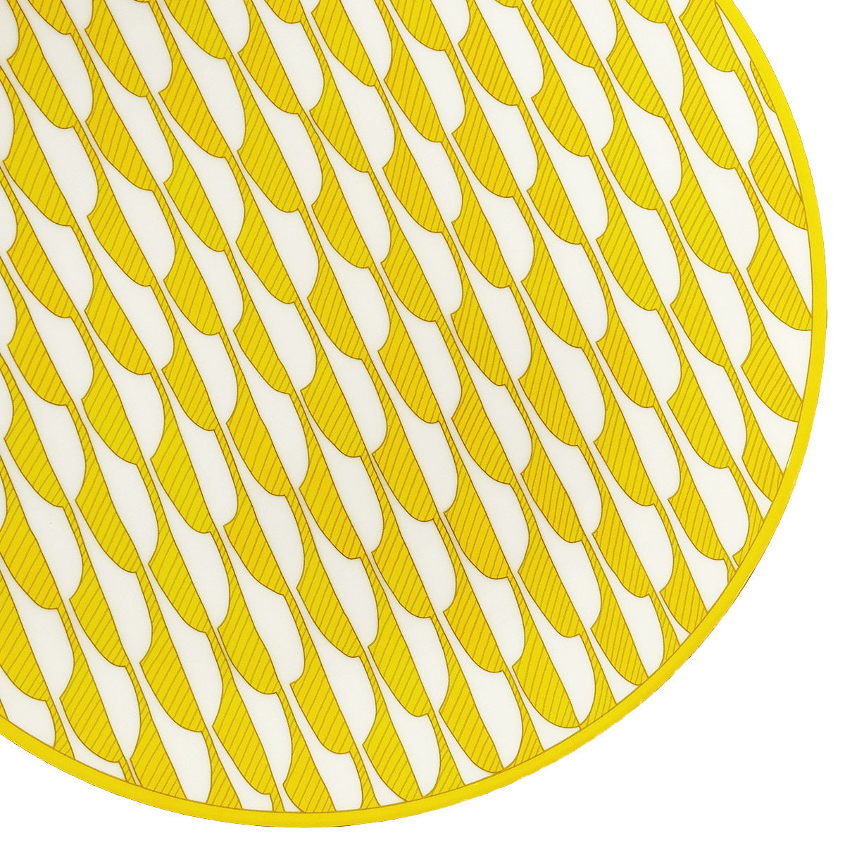 HERMES tableware Soleil de Hermes Dessert Plate Jaune/Blanc (White) Porcelain[BRAND NEW][Authentic]