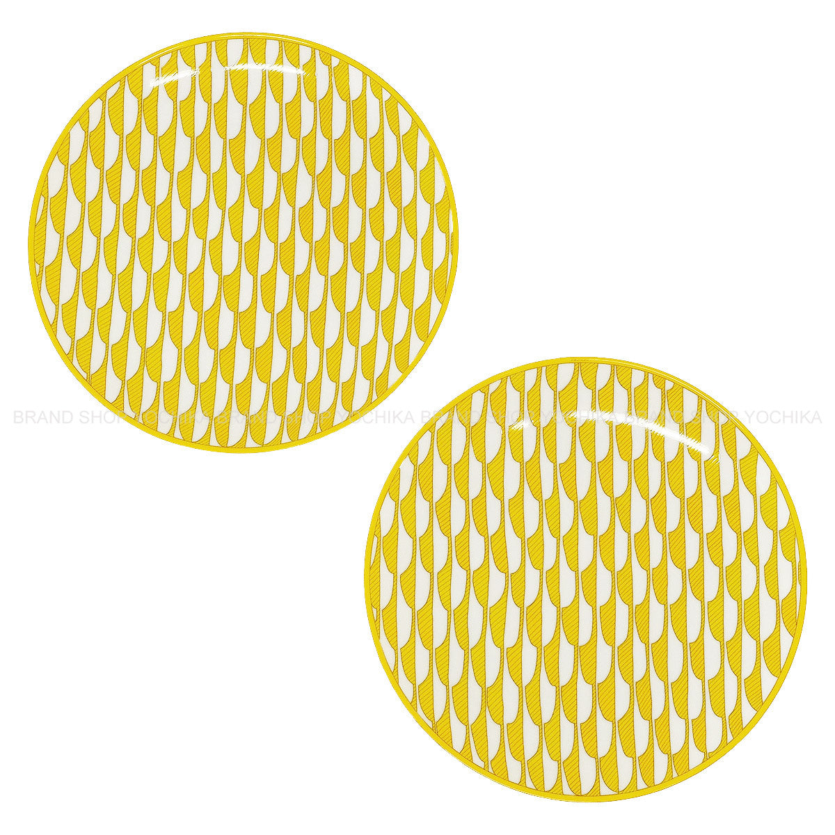 HERMES tableware Soleil de Hermes Dessert Plate Jaune/Blanc (White) Porcelain[BRAND NEW][Authentic]
