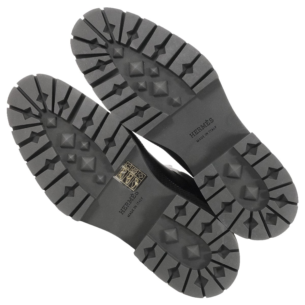 2022AW HERMES boots Fuji FUJI Exlibris patch included Noir (Black) Calfskin 36[EXCELLENT][Authentic]