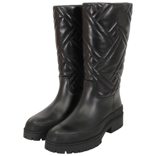 2022AW HERMES boots Fuji FUJI Exlibris patch included Noir (Black) Calfskin 36[EXCELLENT][Authentic]