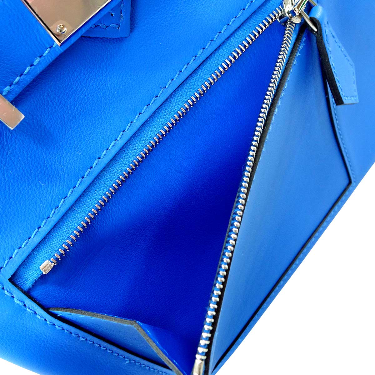HERMES Handbag Birkin30 Colormatic New Bleu Hydra Veau Swift Silver HW Stamp K[BRAND NEW][Authentic]