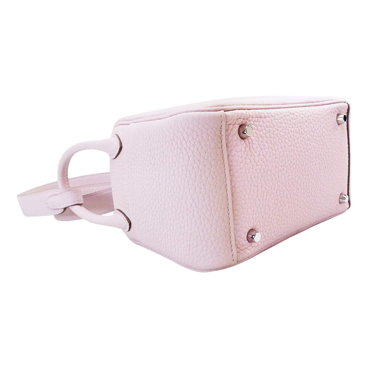 [Pre-loved] HERMES Shoulder bag Lindy mini 20 Verso Mauve Pale/New Gris Perle Taurillon Clemence Silver HW Stamp B[LIKE NEW][Authentic]