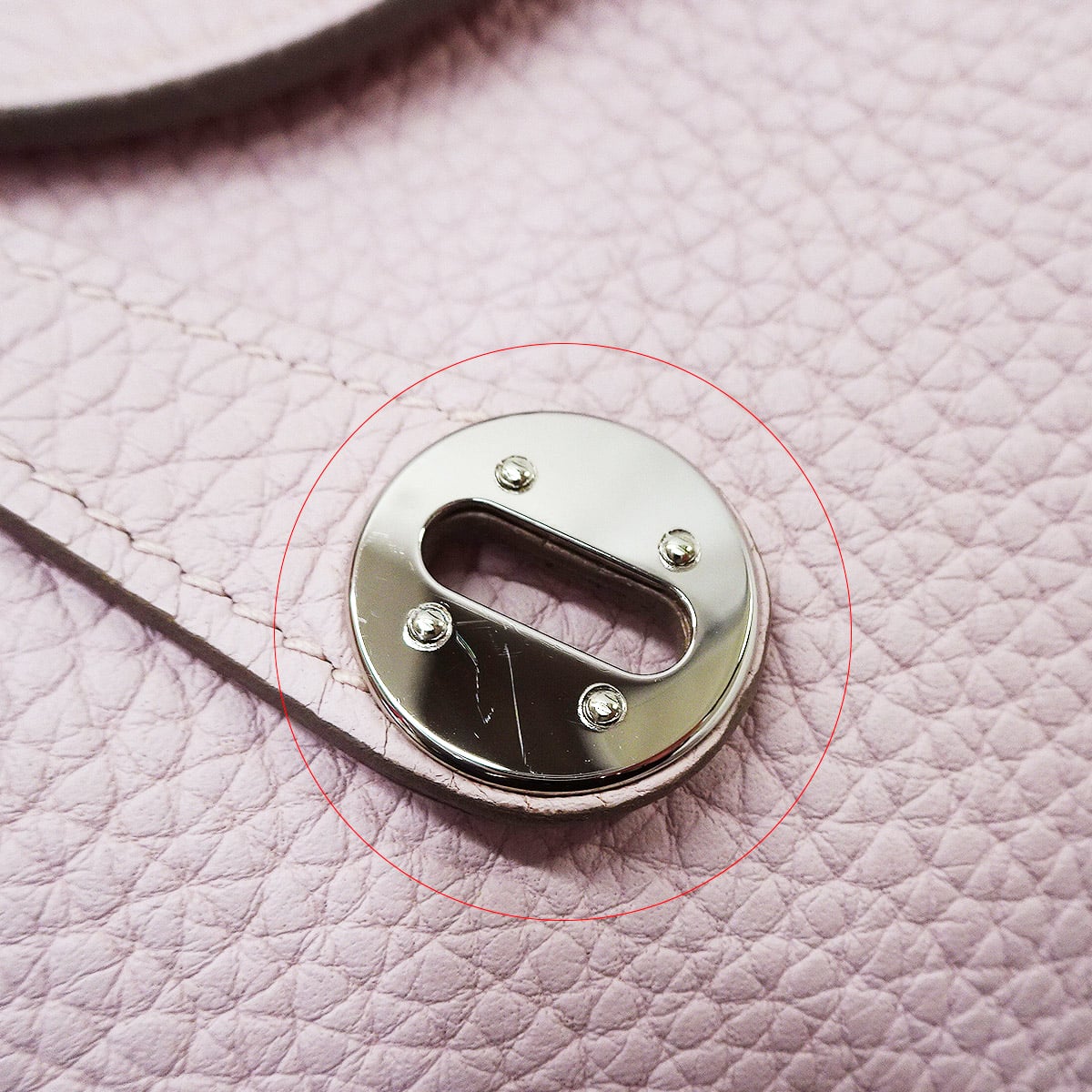 [Pre-loved] HERMES Shoulder bag Lindy mini 20 Verso Mauve Pale/New Gris Perle Taurillon Clemence Silver HW Stamp B[LIKE NEW][Authentic]