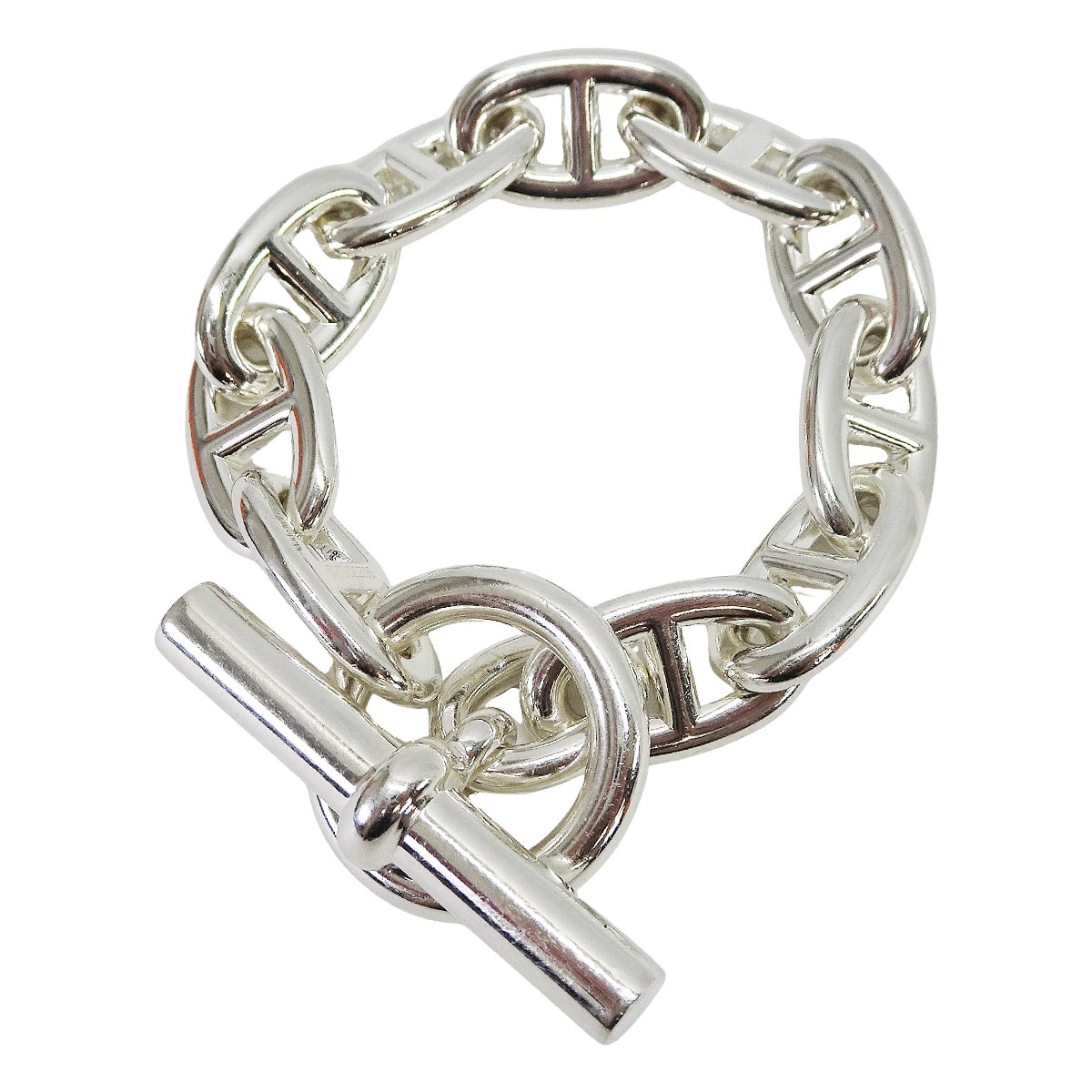 [Pre-loved] HERMES bracelet Chaine D'ancre TGM 10 Links Silver Silver925 (SV925 Ag925)[LIKE NEW][Authentic]